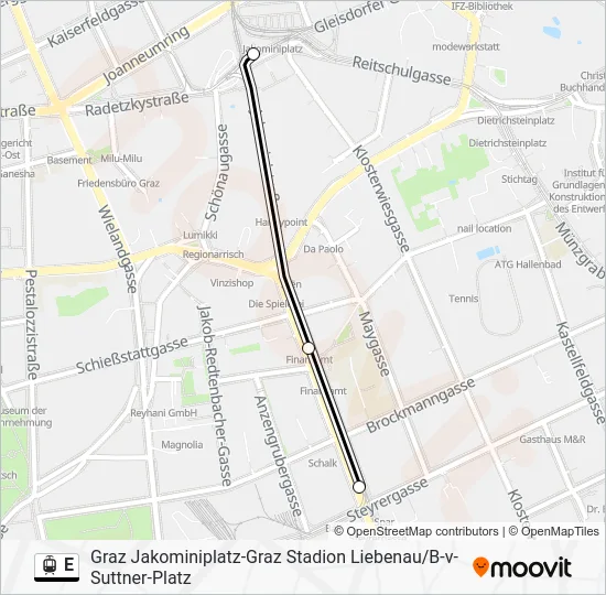 E Light Rail Line Map
