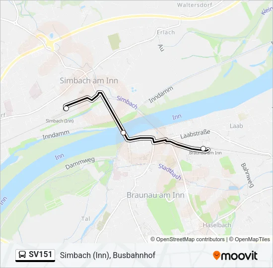 SV151 Bus Line Map