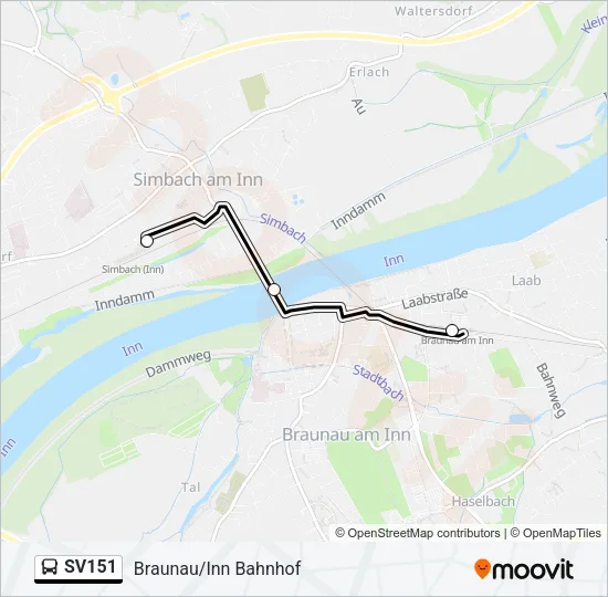 SV151 Bus Line Map