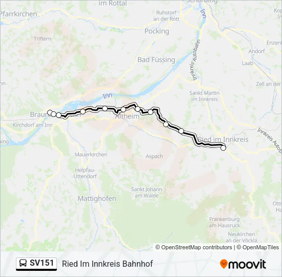 SV151 Bus Line Map