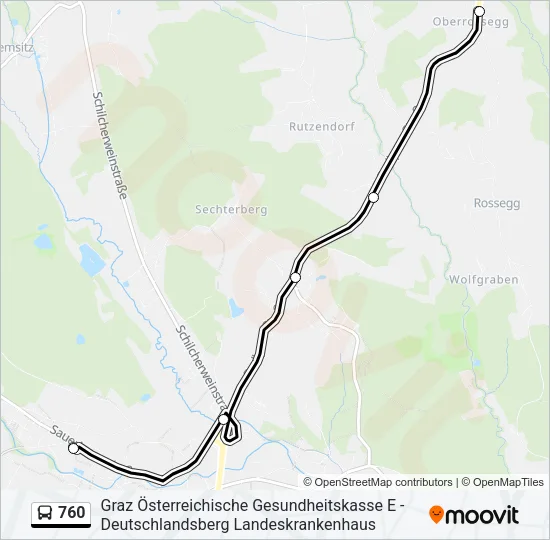 760 Bus Line Map