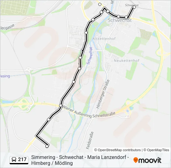 217 Bus Line Map