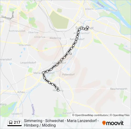 217 Bus Line Map