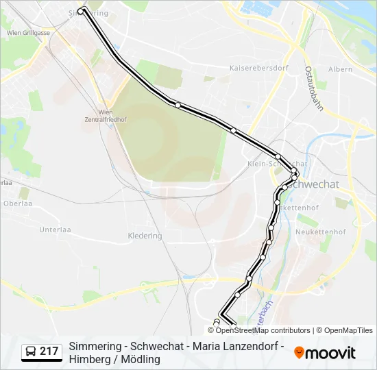 217 Bus Line Map