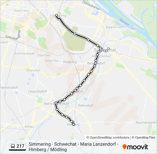 217 Bus Line Map