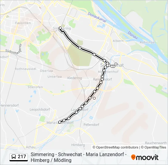 217 Bus Line Map