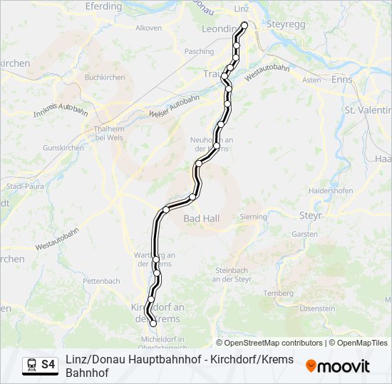 S4 train Line Map