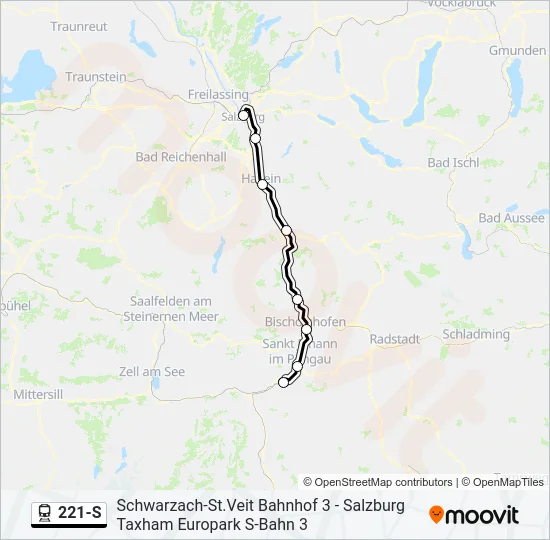221-S Train Line Map