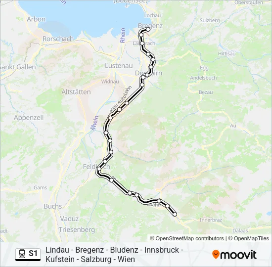 S1 Train Line Map