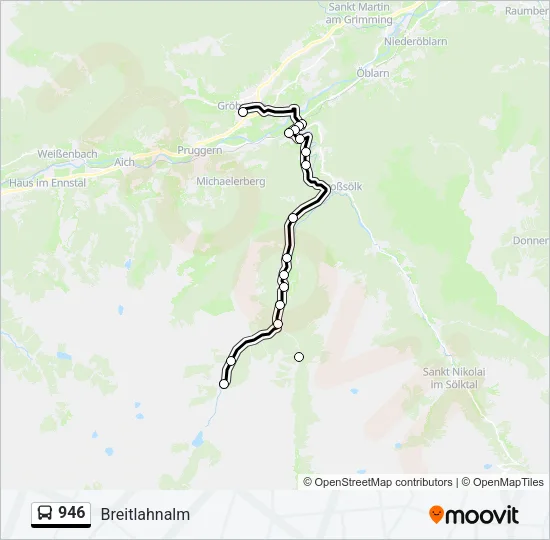 946 Bus Line Map