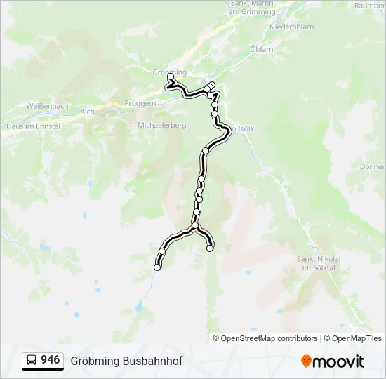 946 Bus Line Map