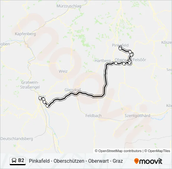 B2 Bus Line Map
