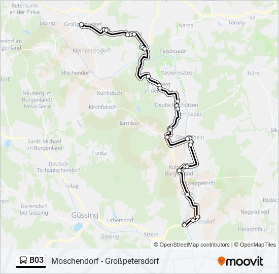 B03 bus Line Map