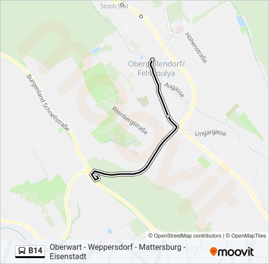 Buslinie B14 Karte