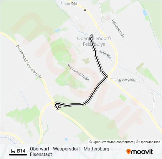 B14 Bus Line Map