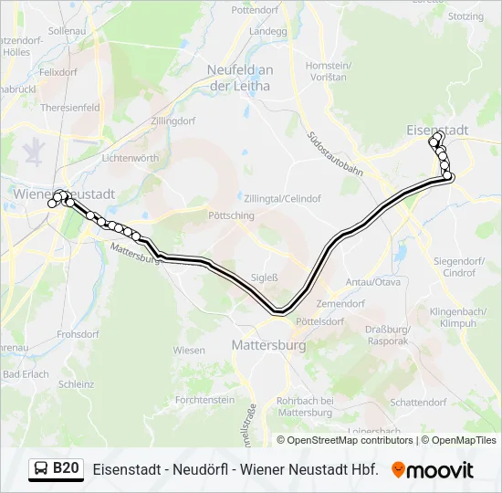 B20 Bus Line Map