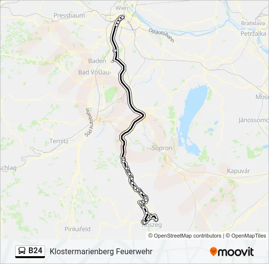 B24 Bus Line Map