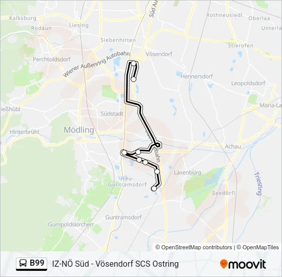 B99 Bus Line Map