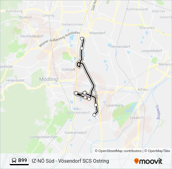 B99 Bus Line Map