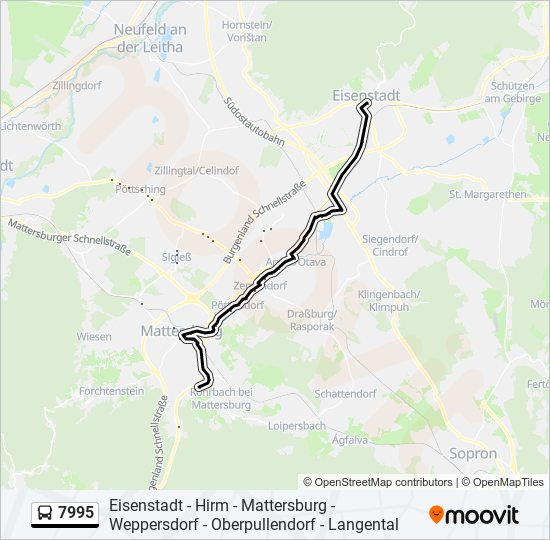 Buslinie 7995 Karte