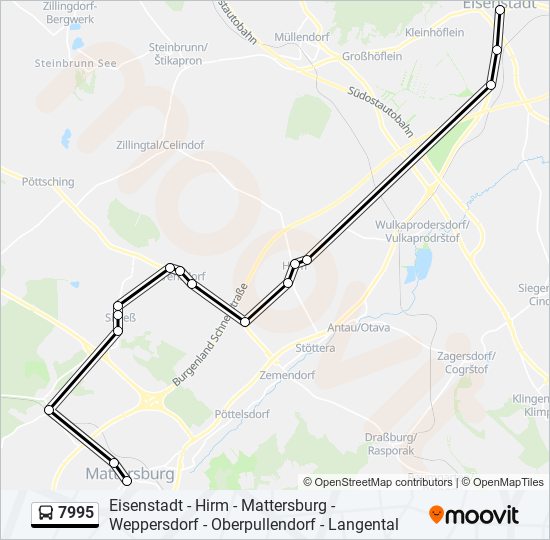 Buslinie 7995 Karte