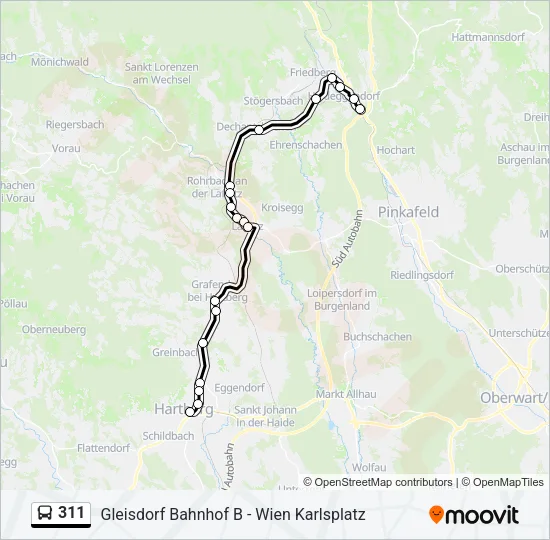 311 Bus Line Map