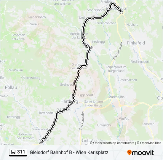 311 Bus Line Map