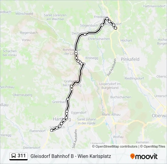 311 Bus Line Map