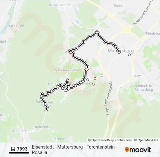 7993 Bus Line Map