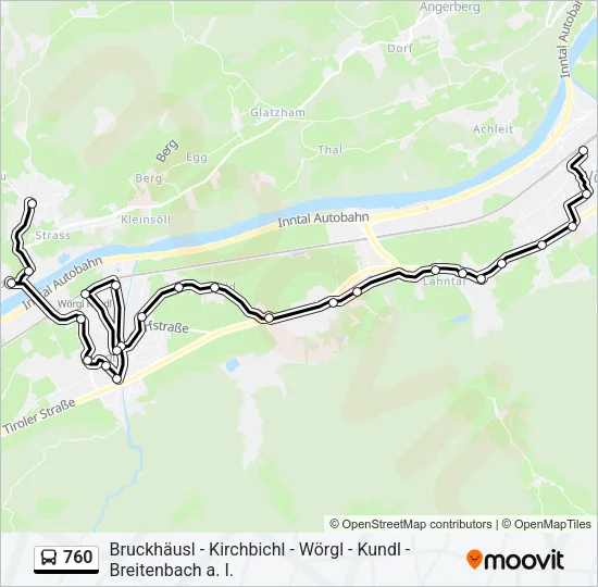 760 Bus Line Map
