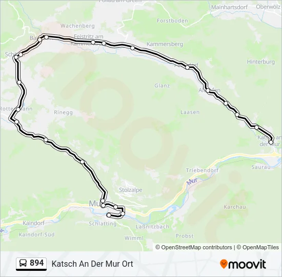 894 Bus Line Map
