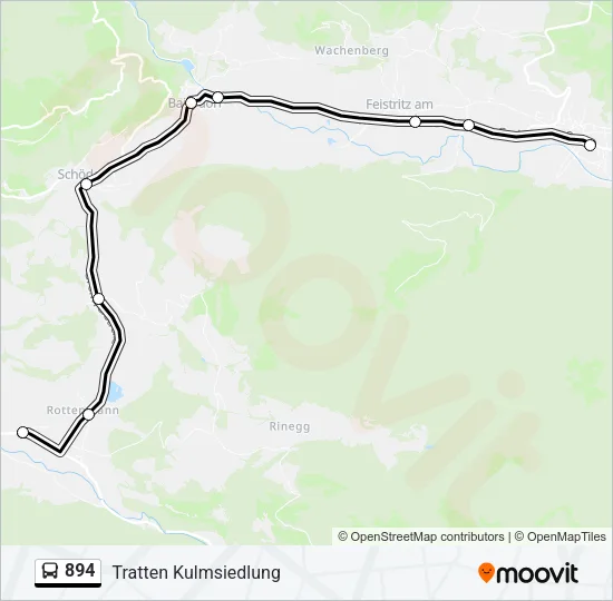 894 Bus Line Map
