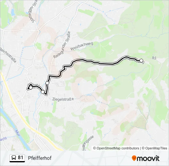 81 Bus Line Map