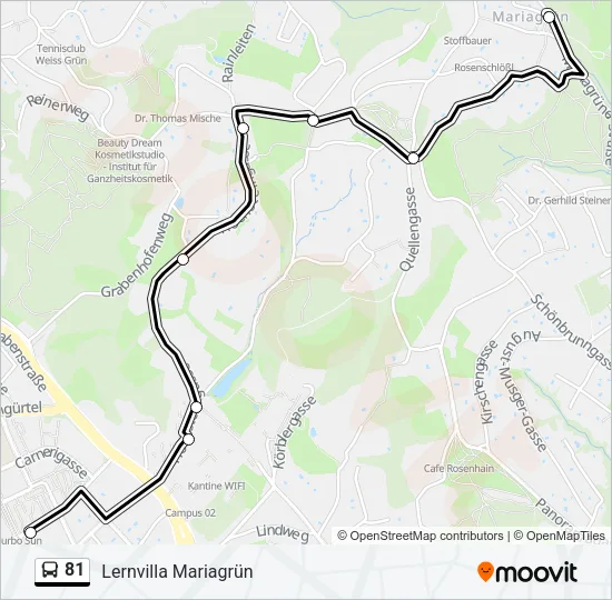 81 Bus Line Map