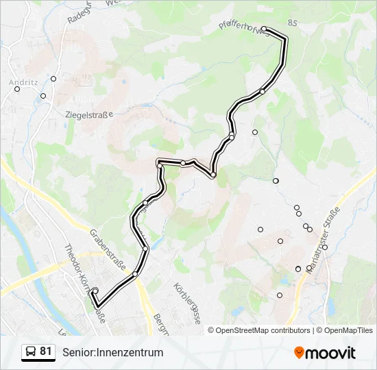 81 Bus Line Map