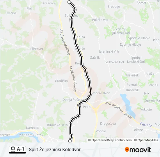 A-1 Train Line Map