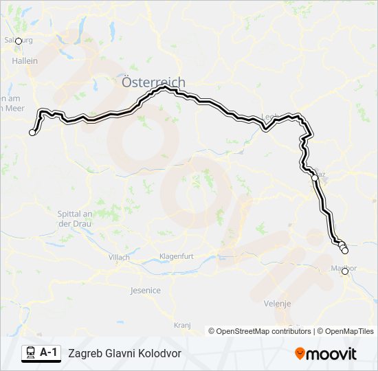 A-1 train Line Map