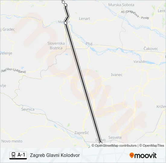 A-1 Train Line Map