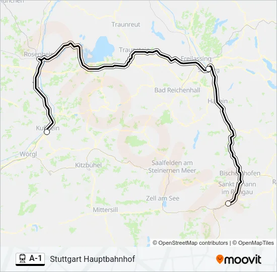 A-1 Train Line Map