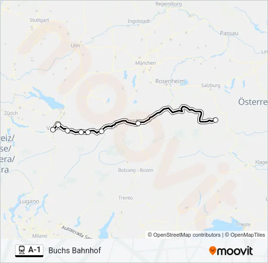 A-1 Train Line Map