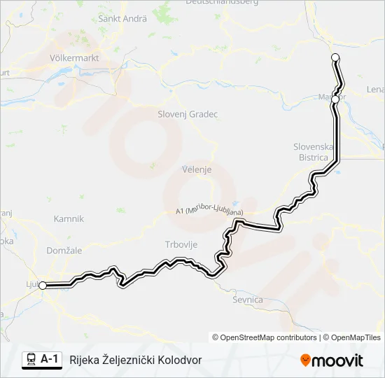 A-1 Train Line Map