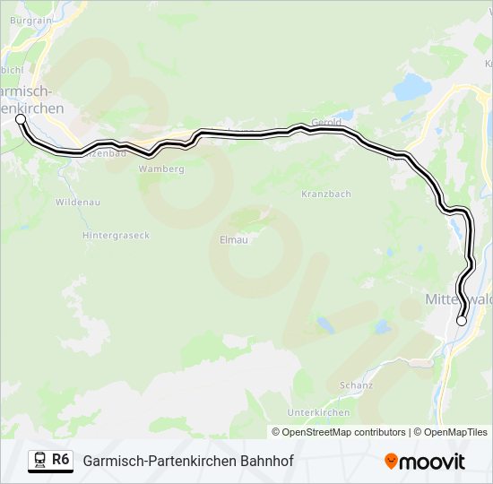 R6 Train Line Map