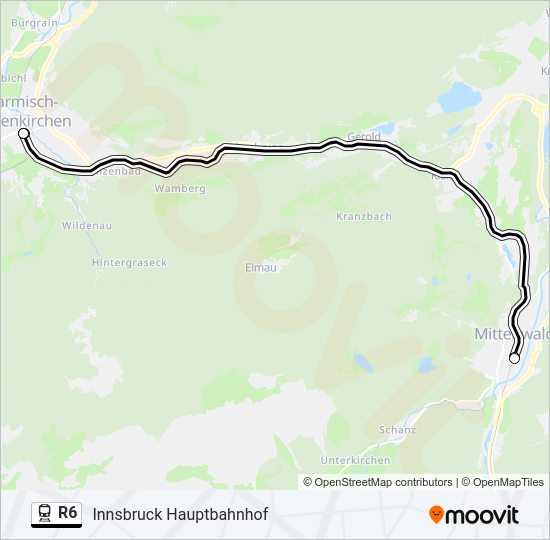 R6 Train Line Map