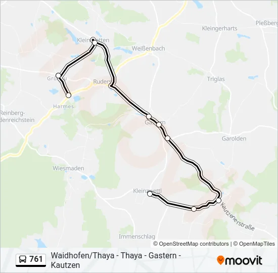 761 Bus Line Map