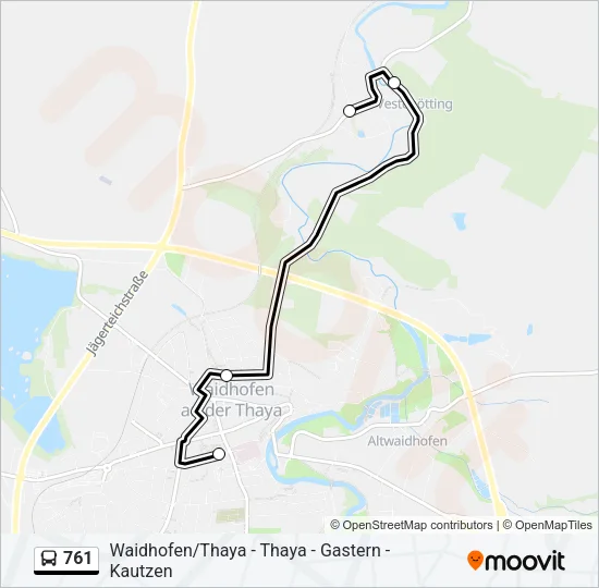 761 Bus Line Map