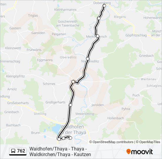 762 bus Line Map