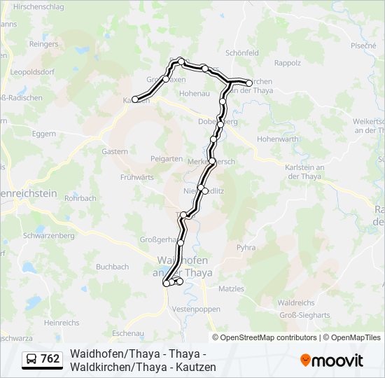 762 bus Line Map