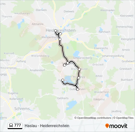 777 Bus Line Map