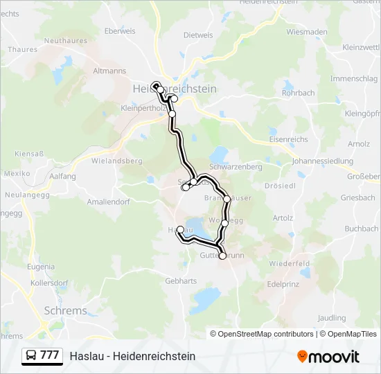 777 Bus Line Map