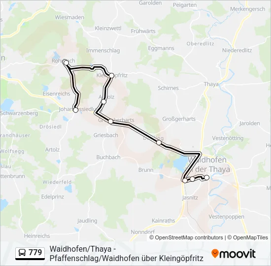779 Bus Line Map